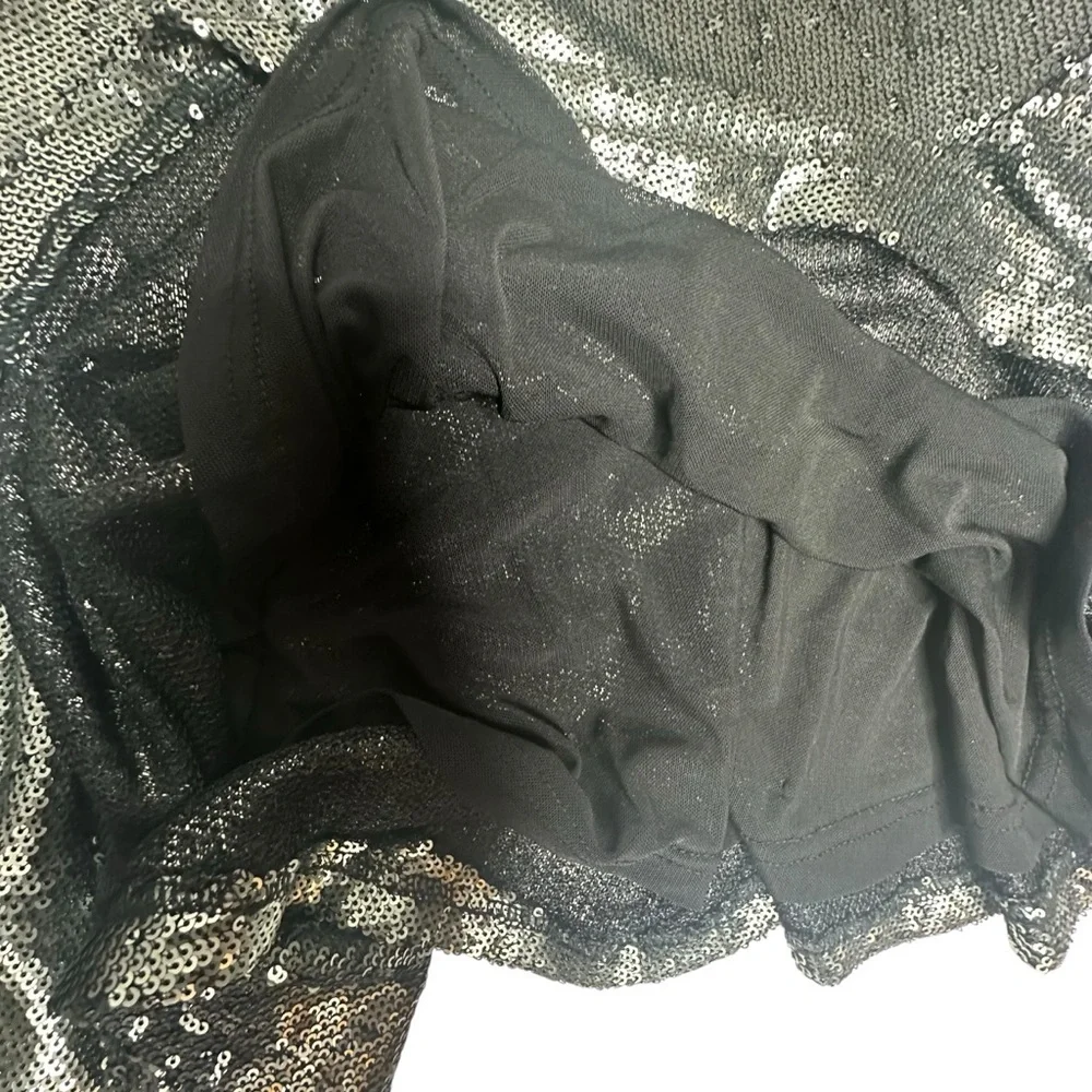 NWOT Free People Munuka Gun Metal Gray Sequin Mini Dress S - Picture 11 of 14